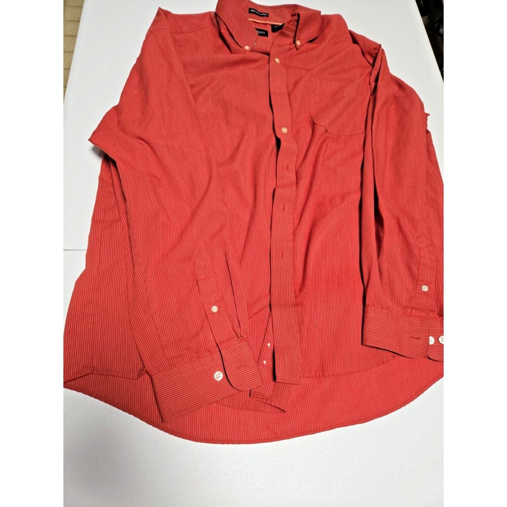 Van Heusen Wrinkle Free Long Sleeve Button Down Shirt XL 17-17.5